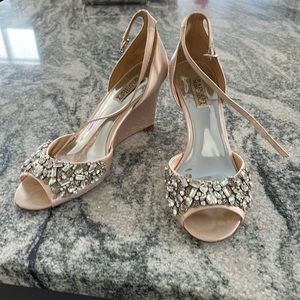 Badgley Mischka jeweled wedge